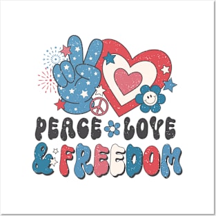 Peace love and Freedom Posters and Art